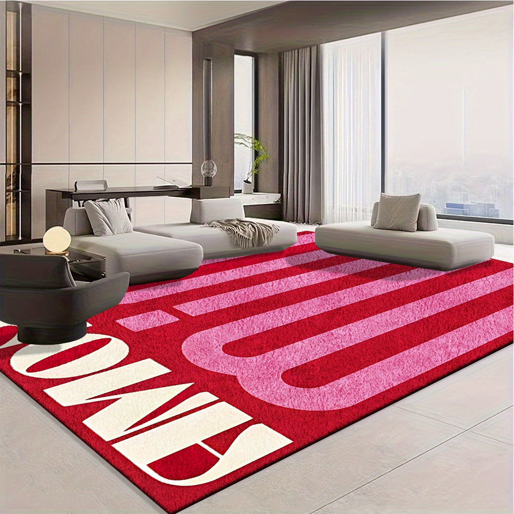 PINK LETTER RUG