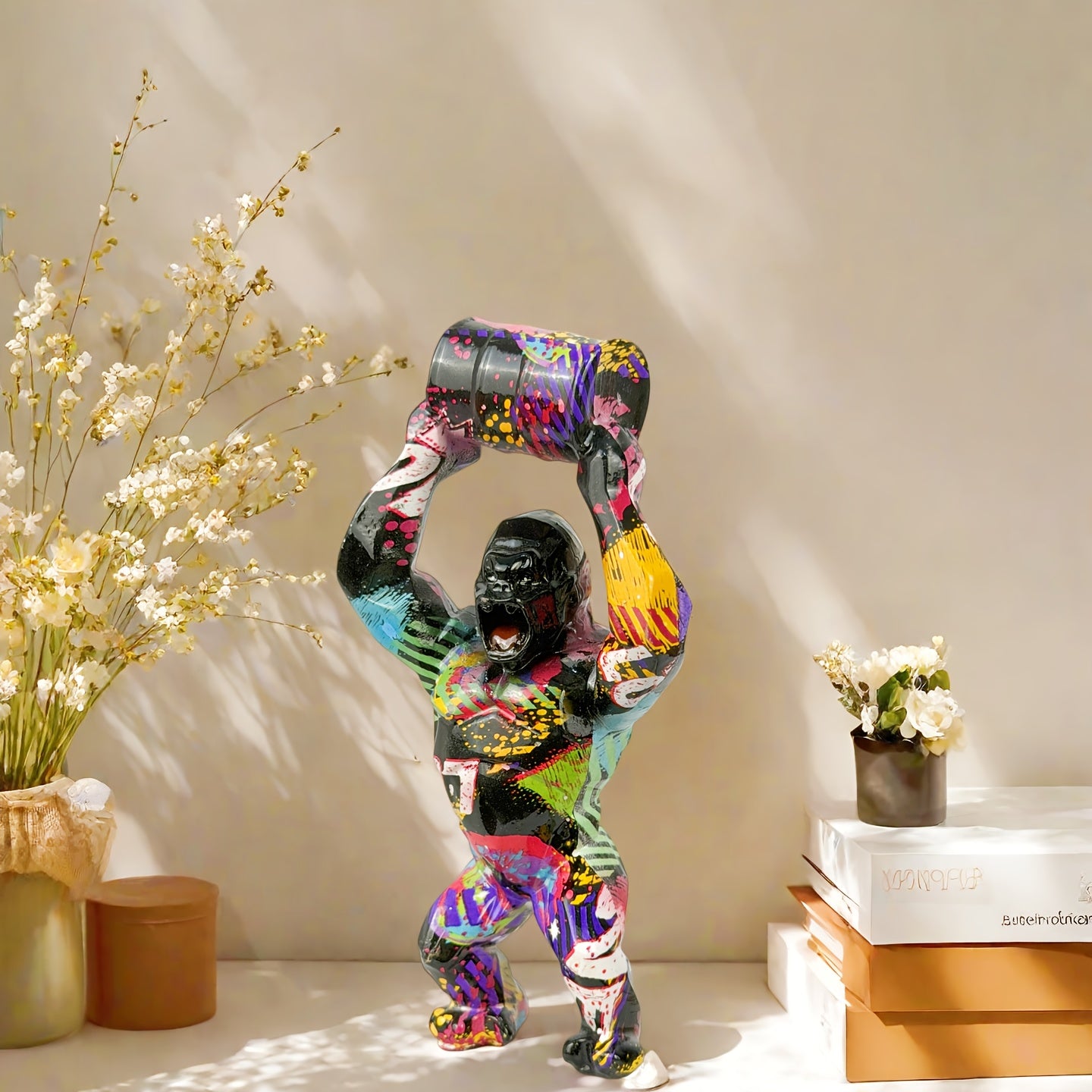 Tnessential Graffiti Number Gorilla Trendy Figurine 3D Decor