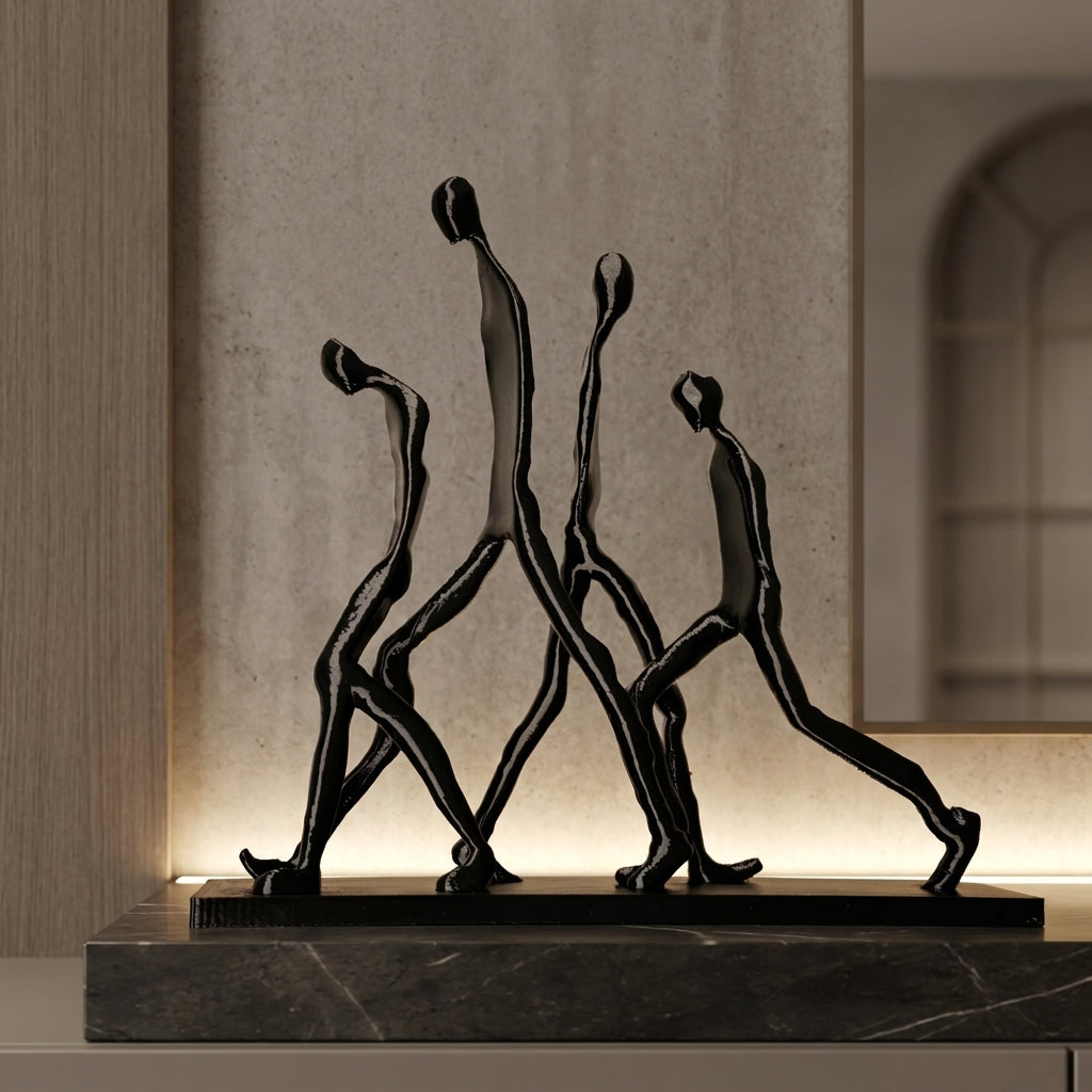 Tnessential Modern Abstract Human Movement Figurine 3D Decor