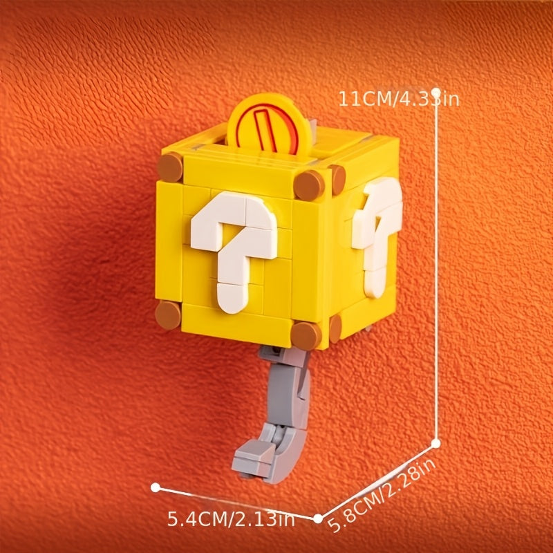 Tnessential Classic Pixel-style Game Question Mark Box Key Hook 3D Decor