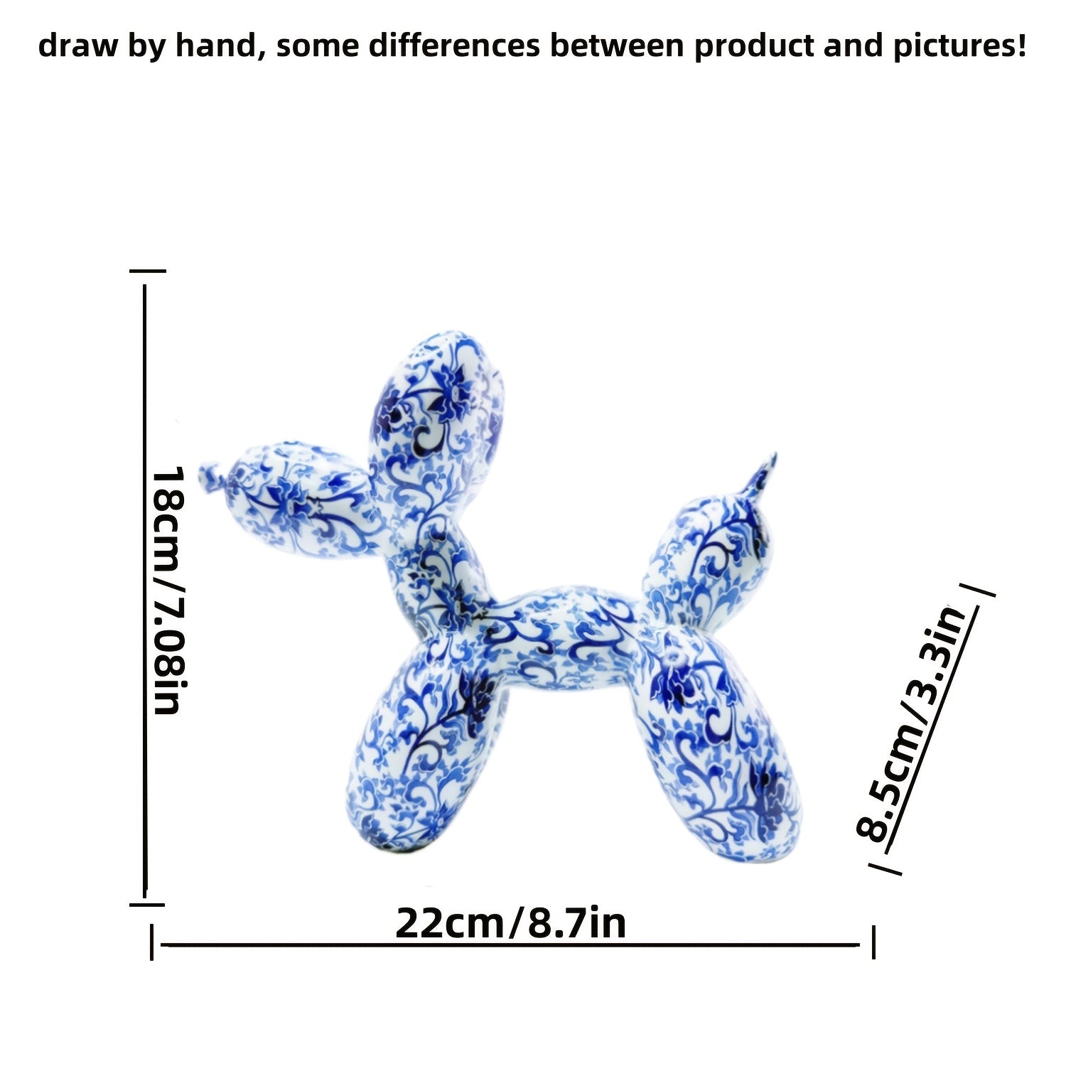 Tnessential Creative and Cute Balloon Dog Resin Crafts 3D Decor