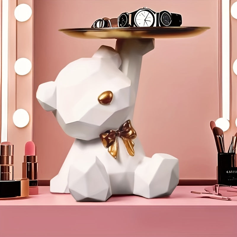 Tnessential Bear-shaped Resin Storage Tray 3D Decor