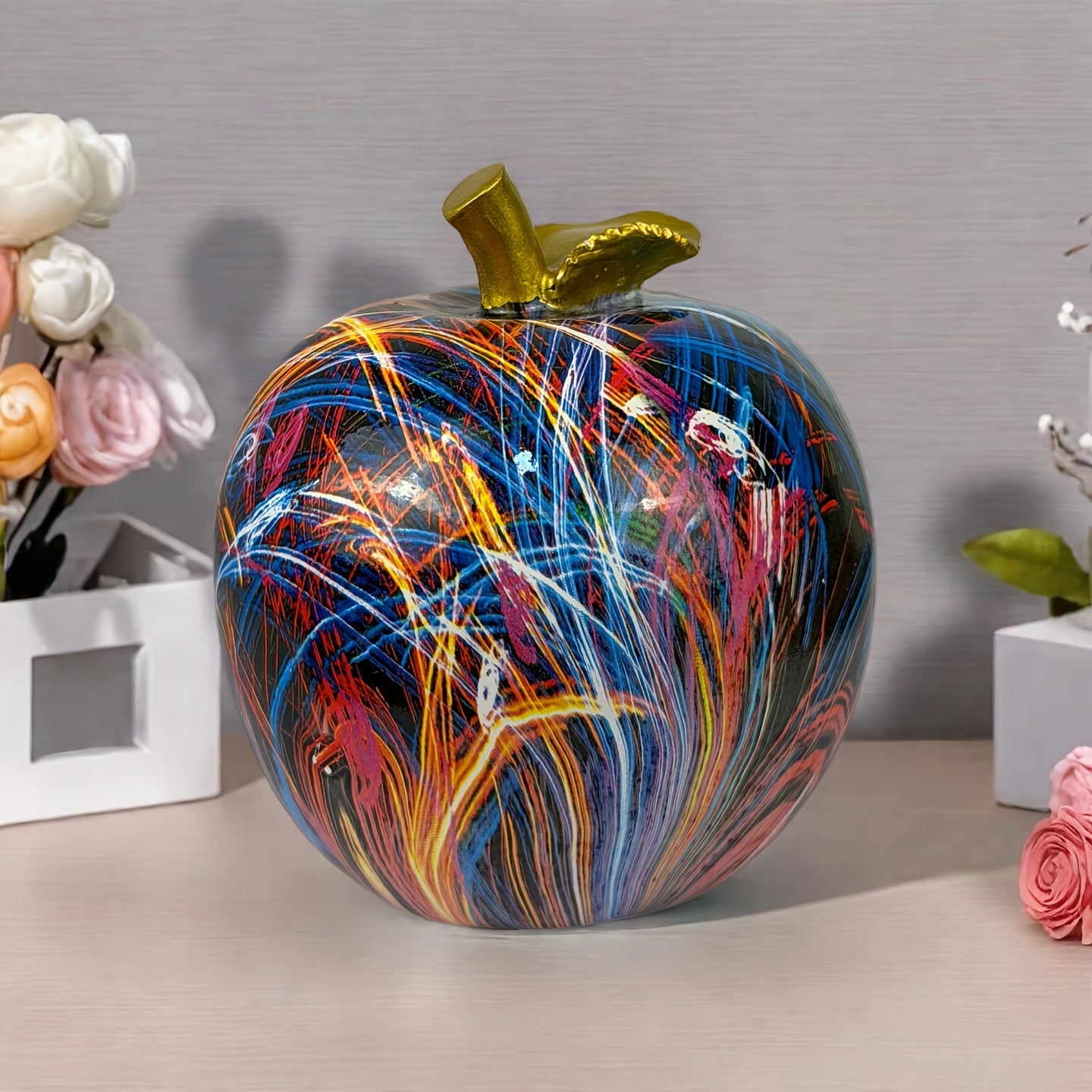 Tnessential Graffiti Art Apple Ornament 3D Decor
