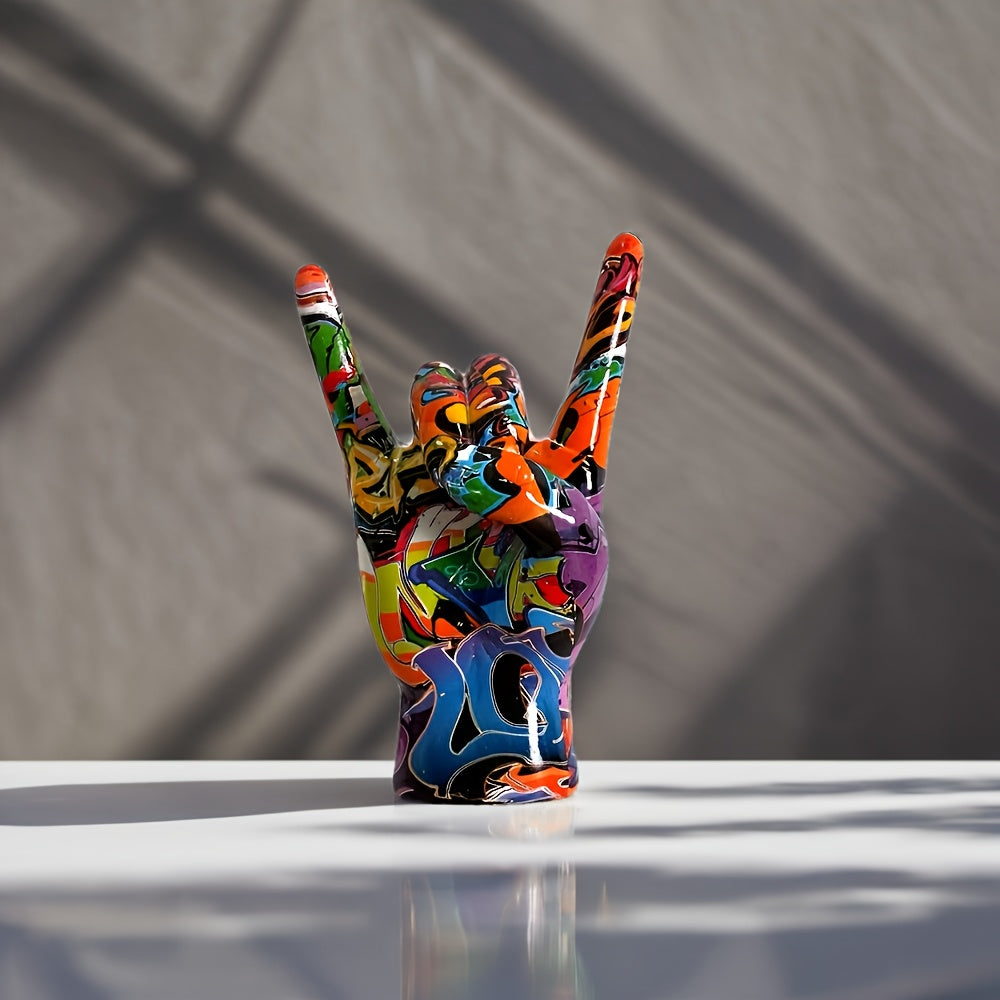 Tnessential Rock Gesture Resin Figurine 3D Decor