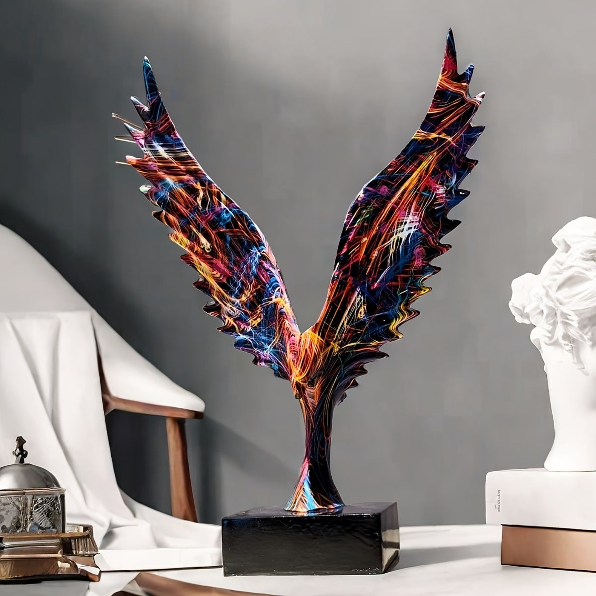 Tnessential Chic Colorful Eagle Statue 3D Decor