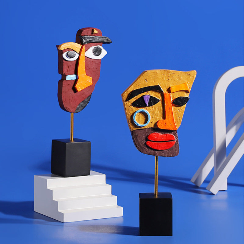 Tnessential Uniquely Designed Abstract Statue of a Colorful 3D Decor