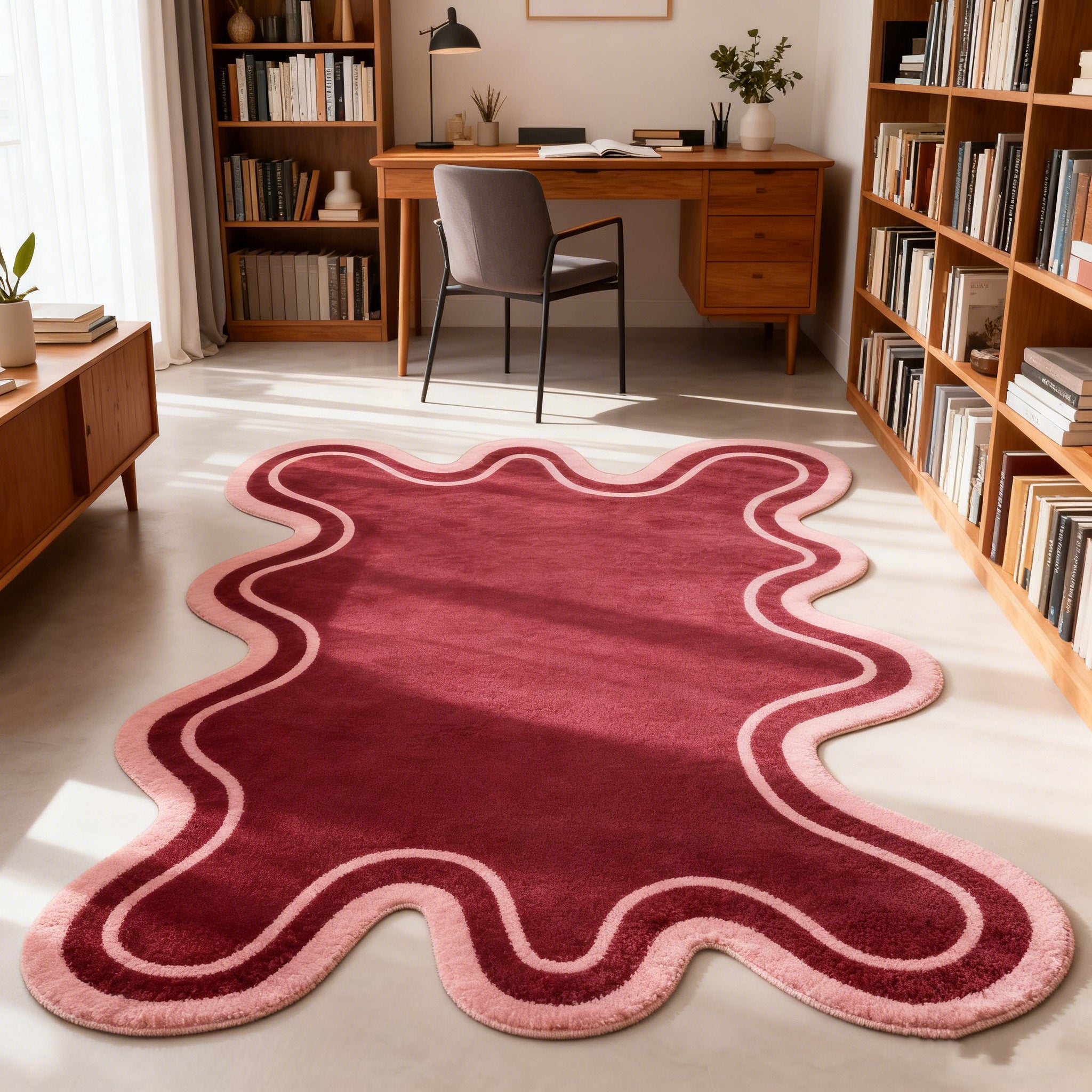 LIGHT PINK IRREGULAR RUG view 9