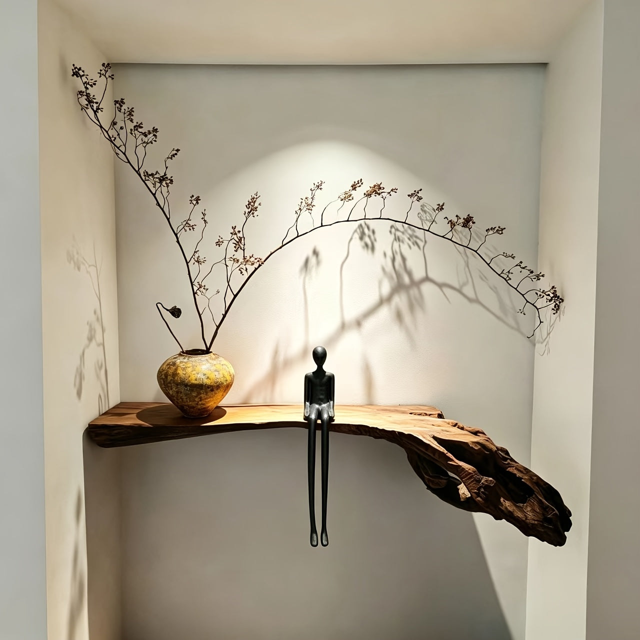 Tnessential Abstract Modern Minimalist Tall Figure Sculpture 3D Decor