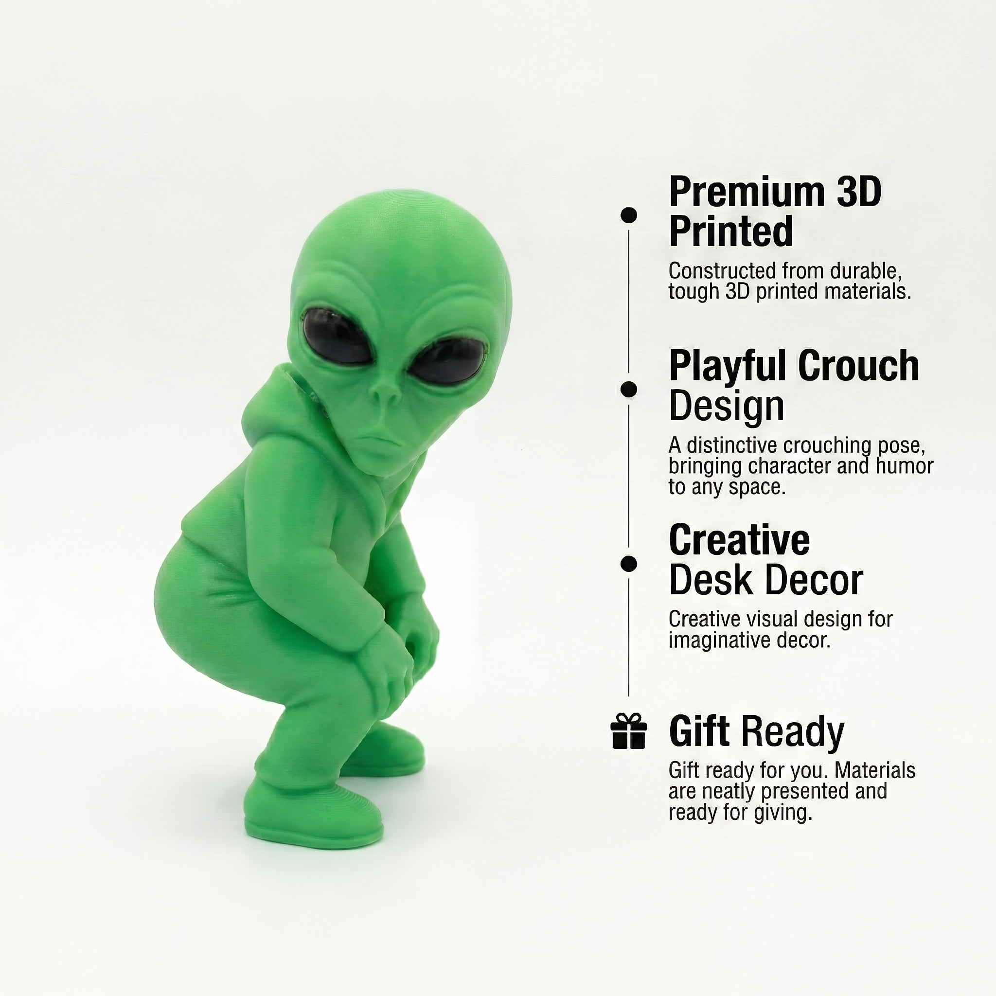 Tnessential Twerking Alien Figurine Funny 3D Decor