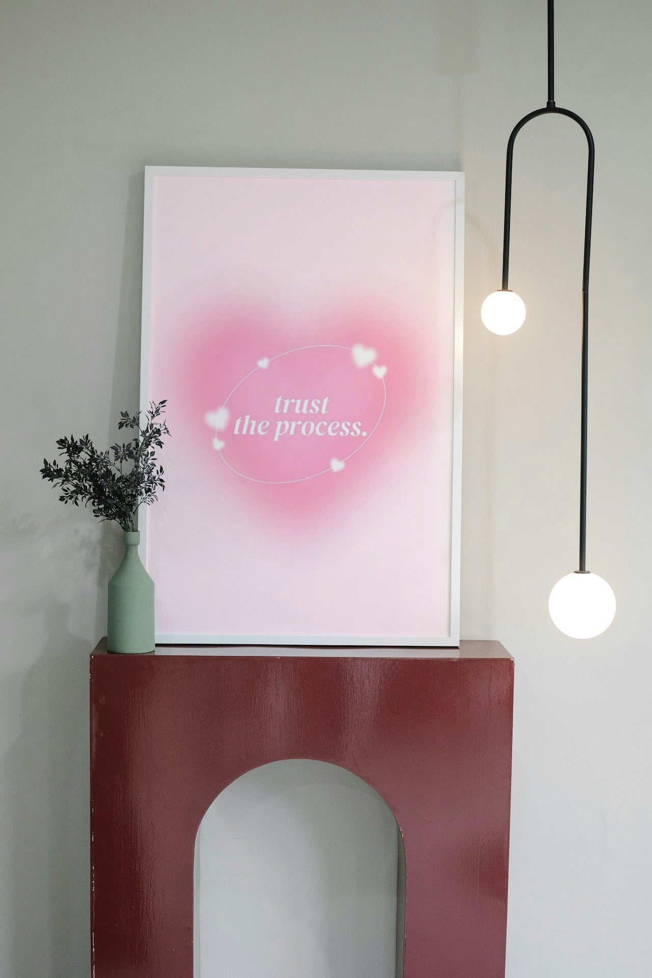 MOTIVATIONAL CUTE "TRUST THE PROCESS" CANVAS POSTER