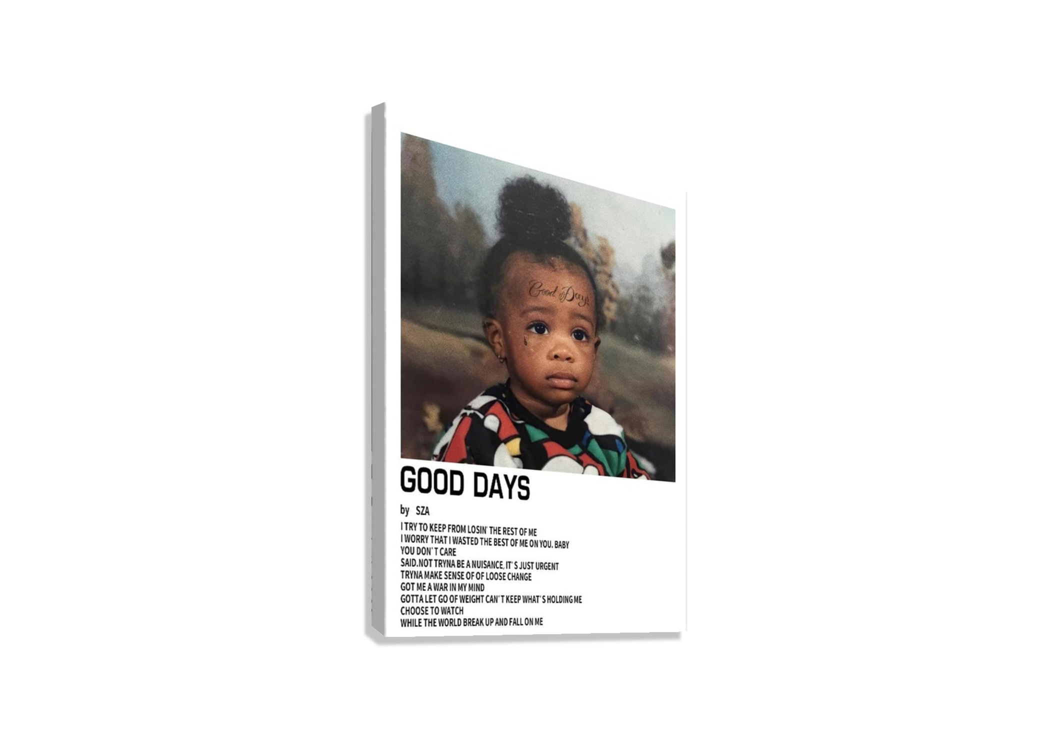SZA "GOOD DAYS " CANVAS POSTER