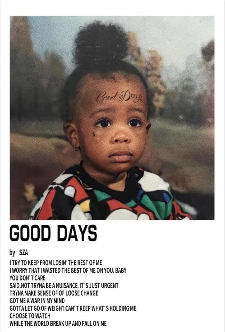 SZA "GOOD DAYS " CANVAS POSTER