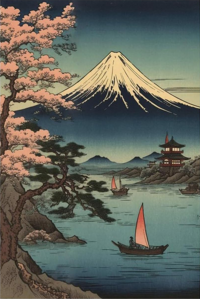 MOUNTAINS OF JAPAN CANVAS POSTER