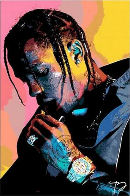 TRAVIS SCOTT GRAFITTI CANVAS POSTER