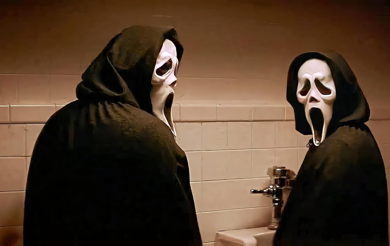 FUNNY GHOST FACE CANVAS POSTER