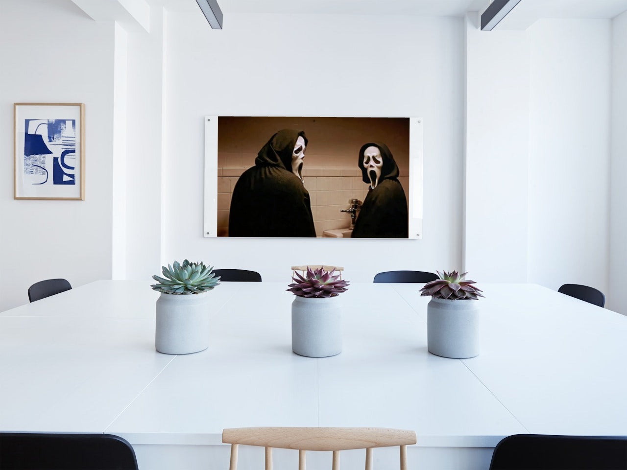 FUNNY GHOST FACE CANVAS POSTER