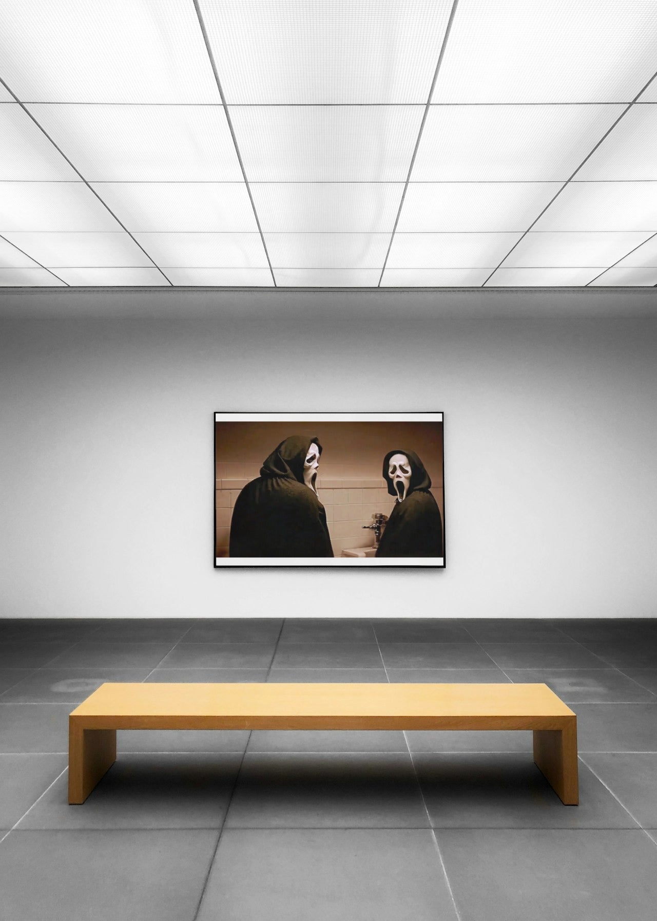 FUNNY GHOST FACE CANVAS POSTER