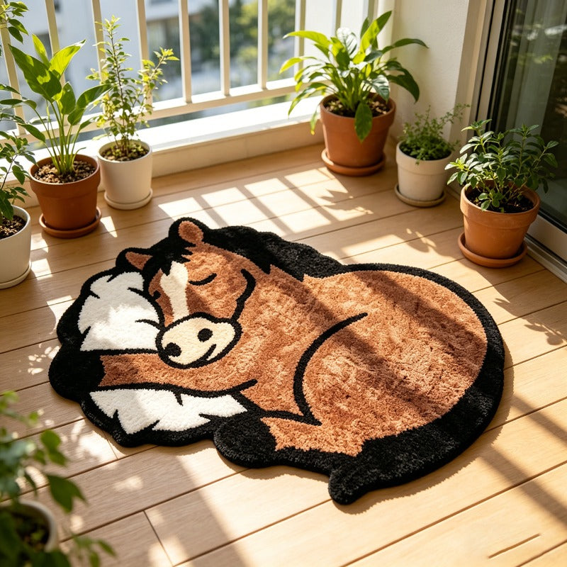 BROWN IRREGULAR 7 RUG view 5