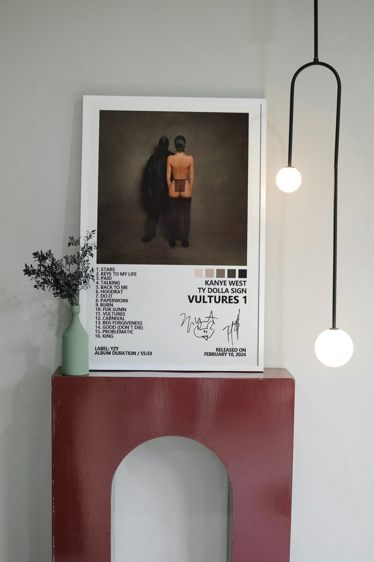 KANYE WEST " VULTURE " CANVAS POSTER