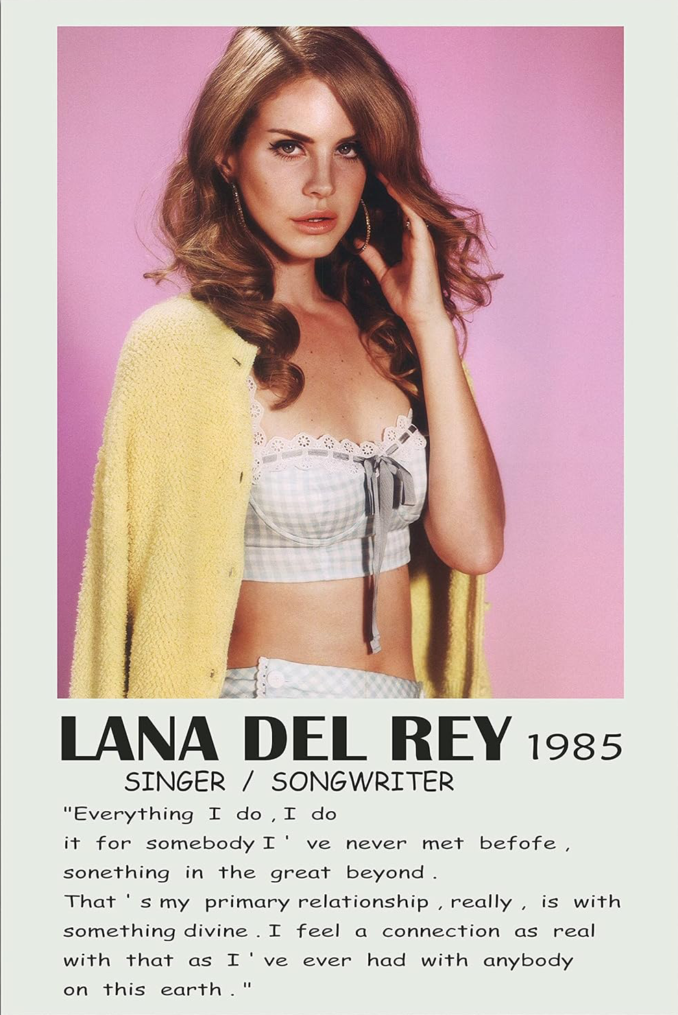 LANA DEL RAY CANVAS POSTER