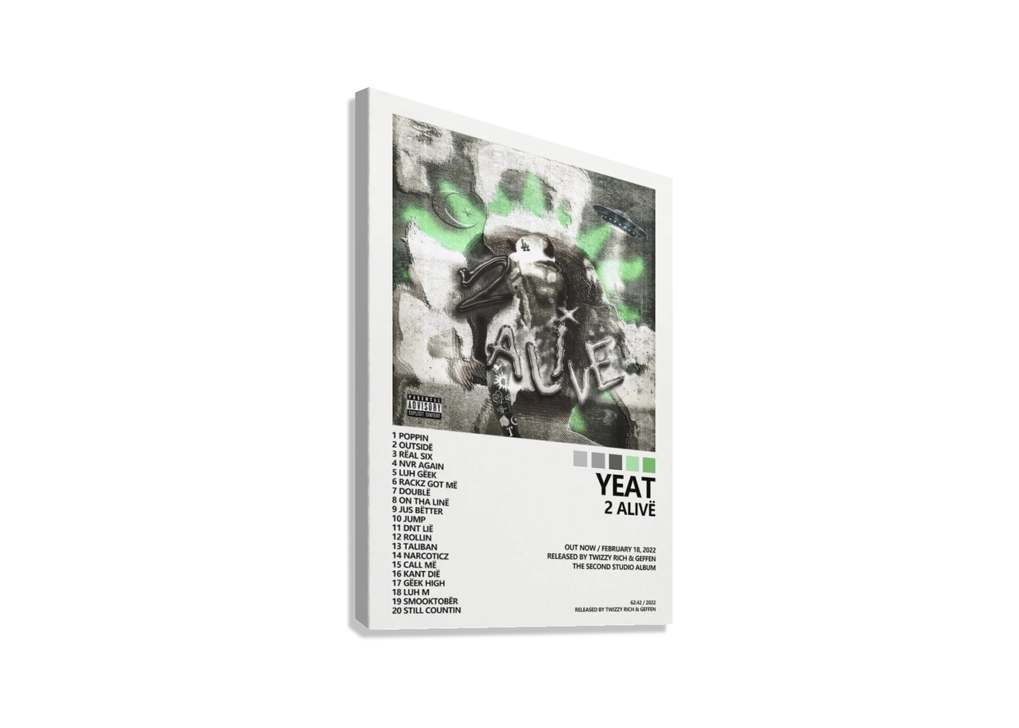 YEAT "2 ALIVE" CANVAS POSTER