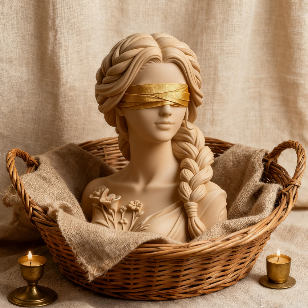 Tnessential New Blindfolded Girl Candle Mold 3D Decor