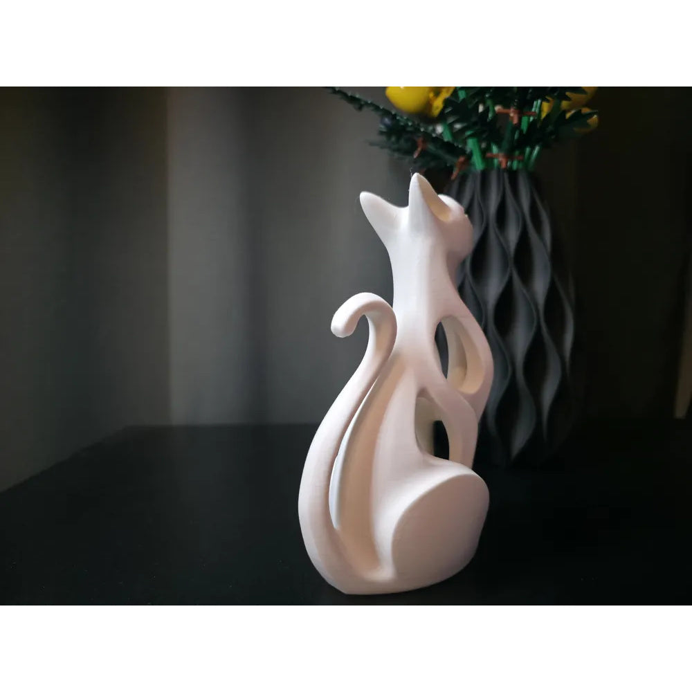 Tnessential Printed Abstract Cat Figurine 3D Decor