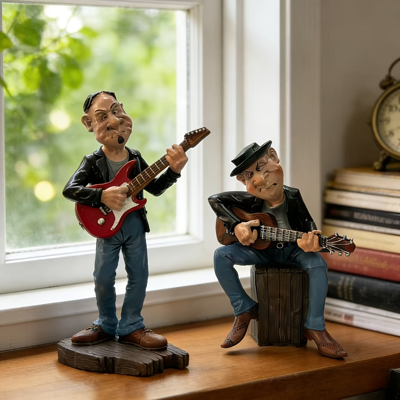 Tnessential Whimsical Guitarist Statue Figurine 3D Decor