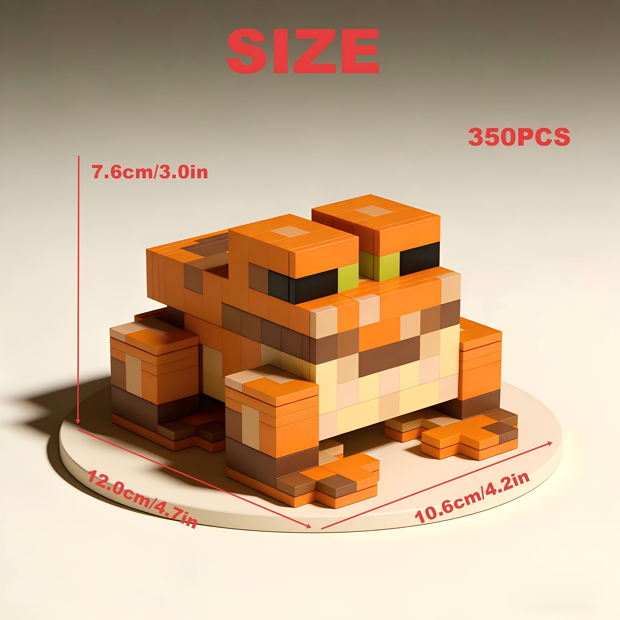 Tnessential Pixel Poseable Frog Building Set 3D Decor