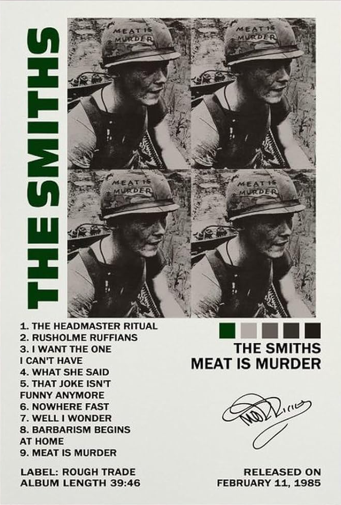 THE SMITH "MEAT IS MURDER" CANVAS POSTER
