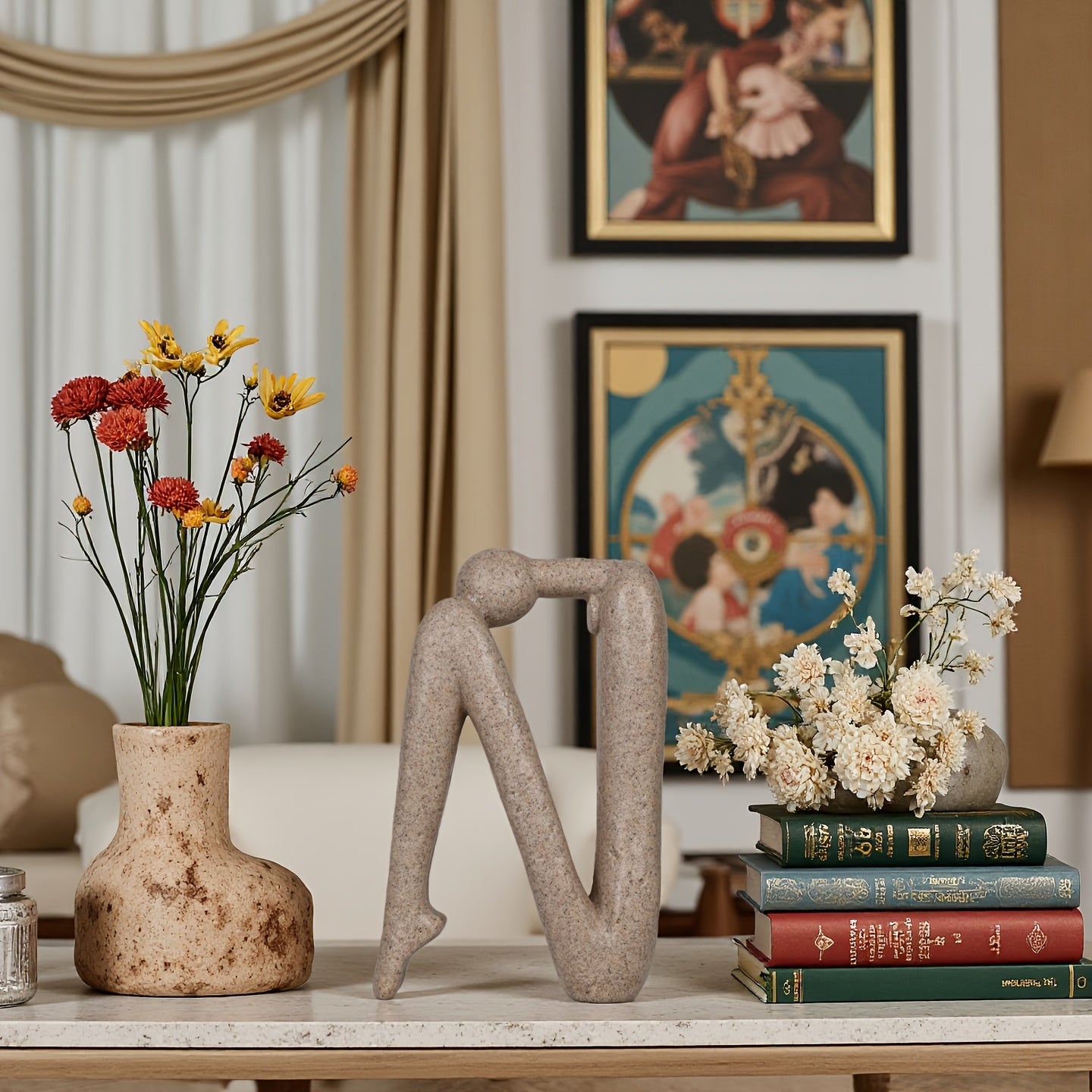 Tnessential Sandstone Letter N Figurine 3D Decor