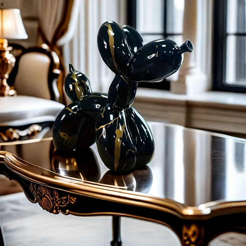Tnessential Creative Water Transfer Printing Balloon Dog Sculpture 3D Decor