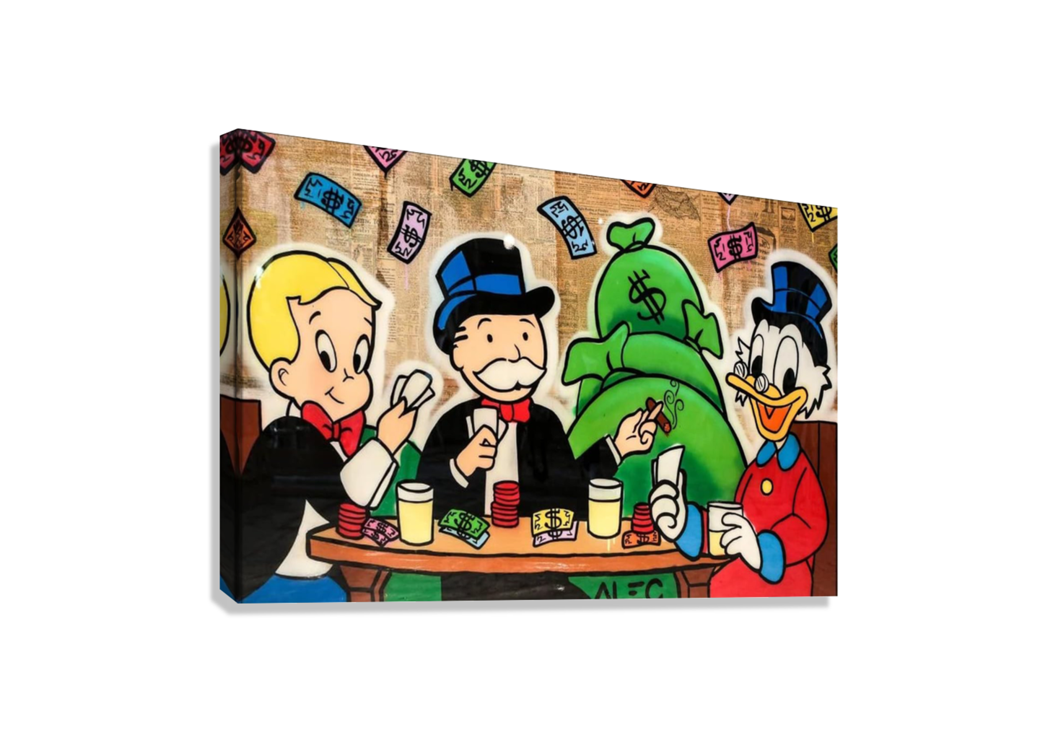 MONOPOLY X SCROOGE GRAFFITI CANVAS POSTER