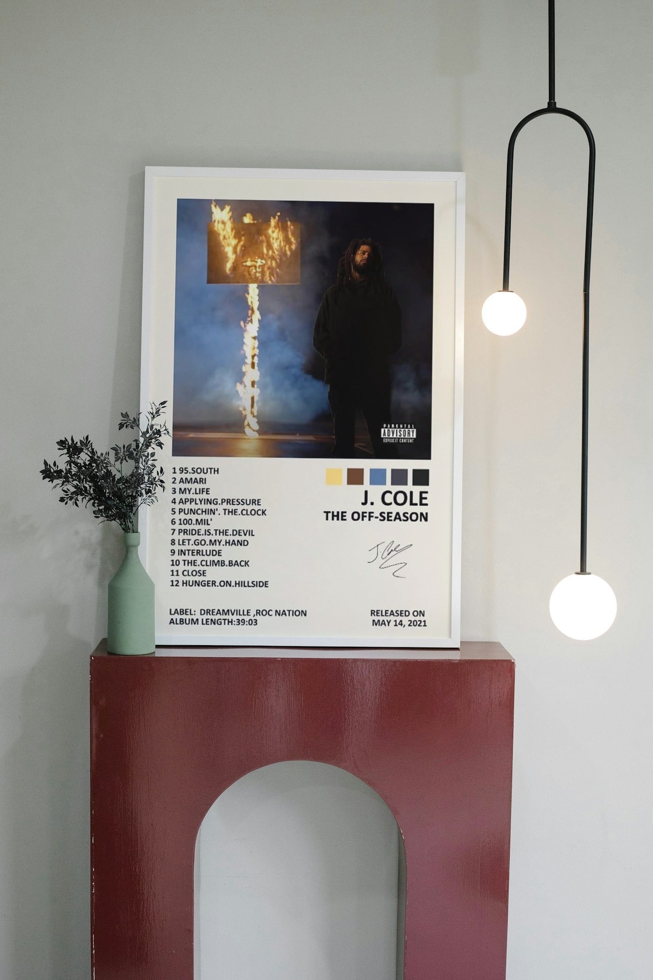 J COLE " THE OFF -SEASON" CANVAS POSTER