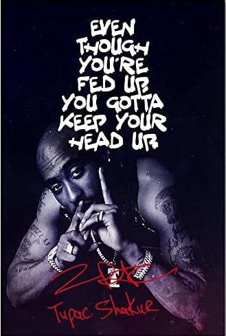 TUPAC MOTIVAITONAL CANVAS POSTER