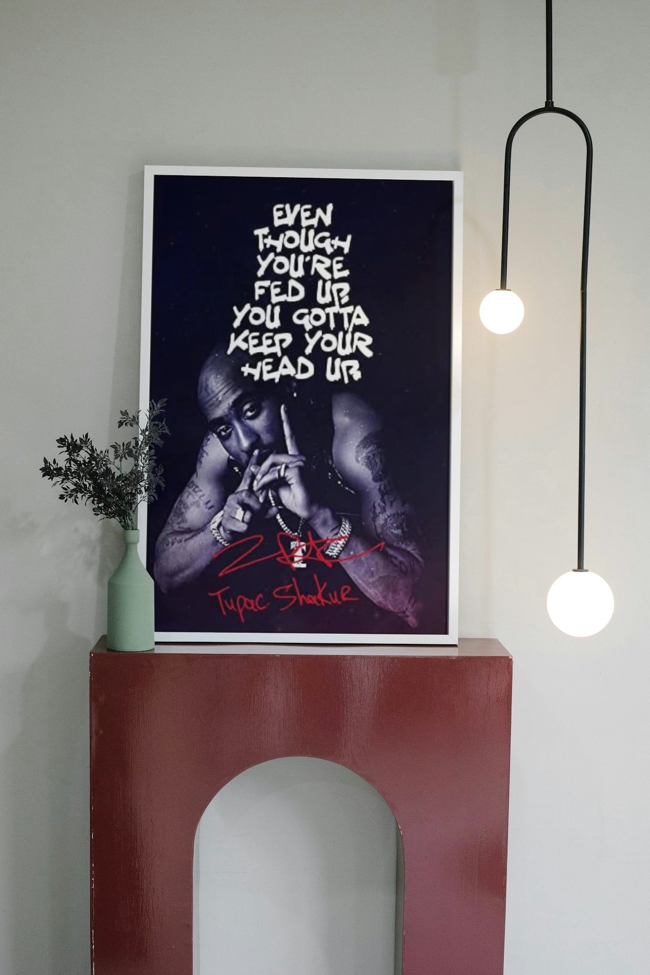 TUPAC MOTIVAITONAL CANVAS POSTER