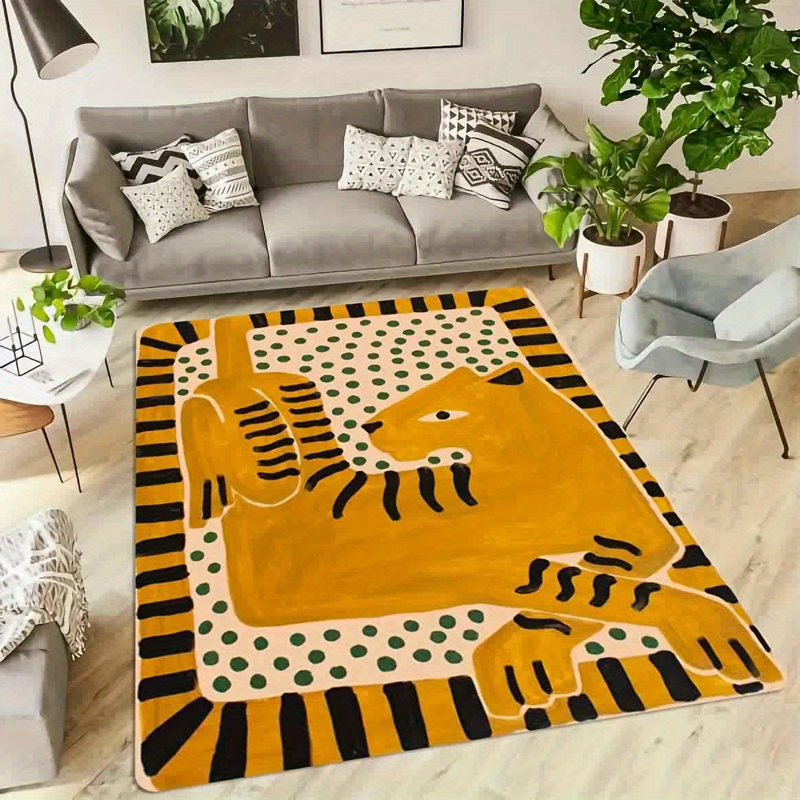 YELLOW TIGER RUG view 7
