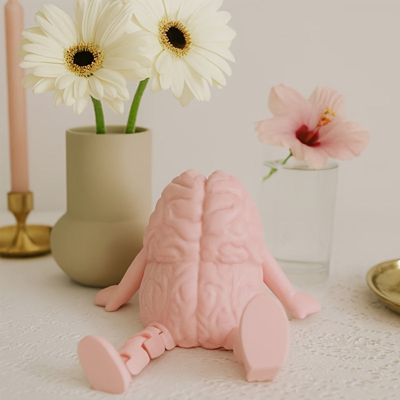 Tnessential Unique Cartoon Brain Ornament a Small 3D Decor