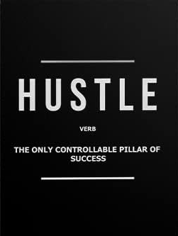 HUSTLE MOTIVATIONAL CANVAS POSTER