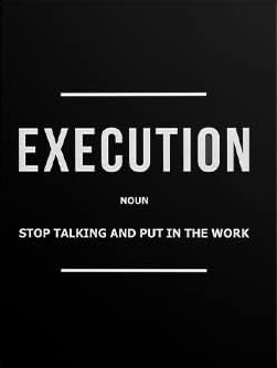 EXECUTION MOTIVATIONAL CANVAS POSTER