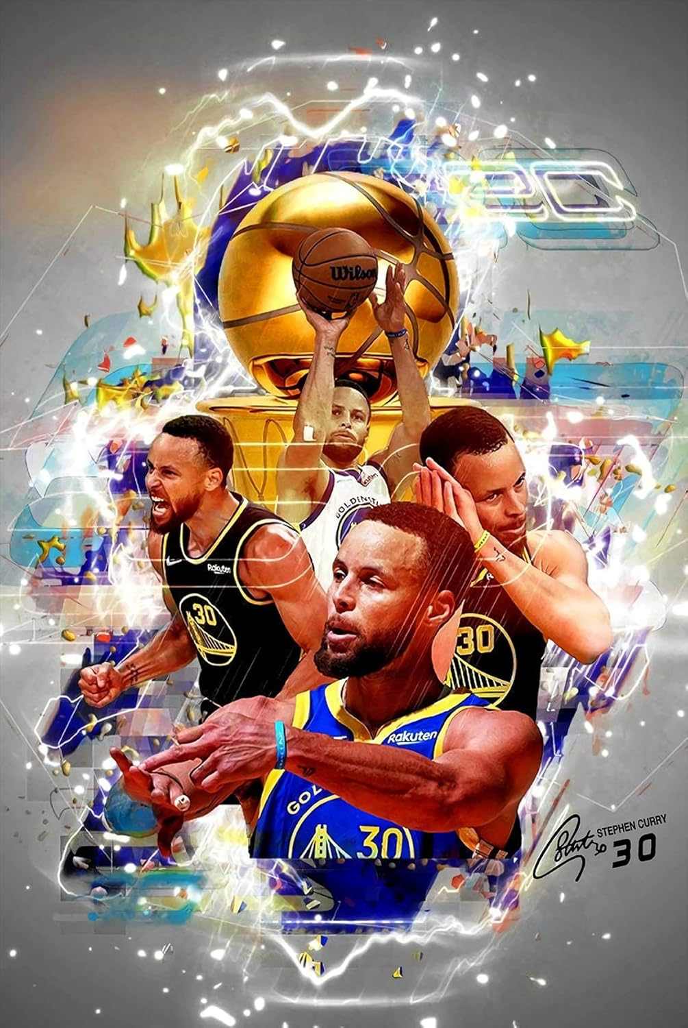 STEPH CURRY CANVAS POSTER
