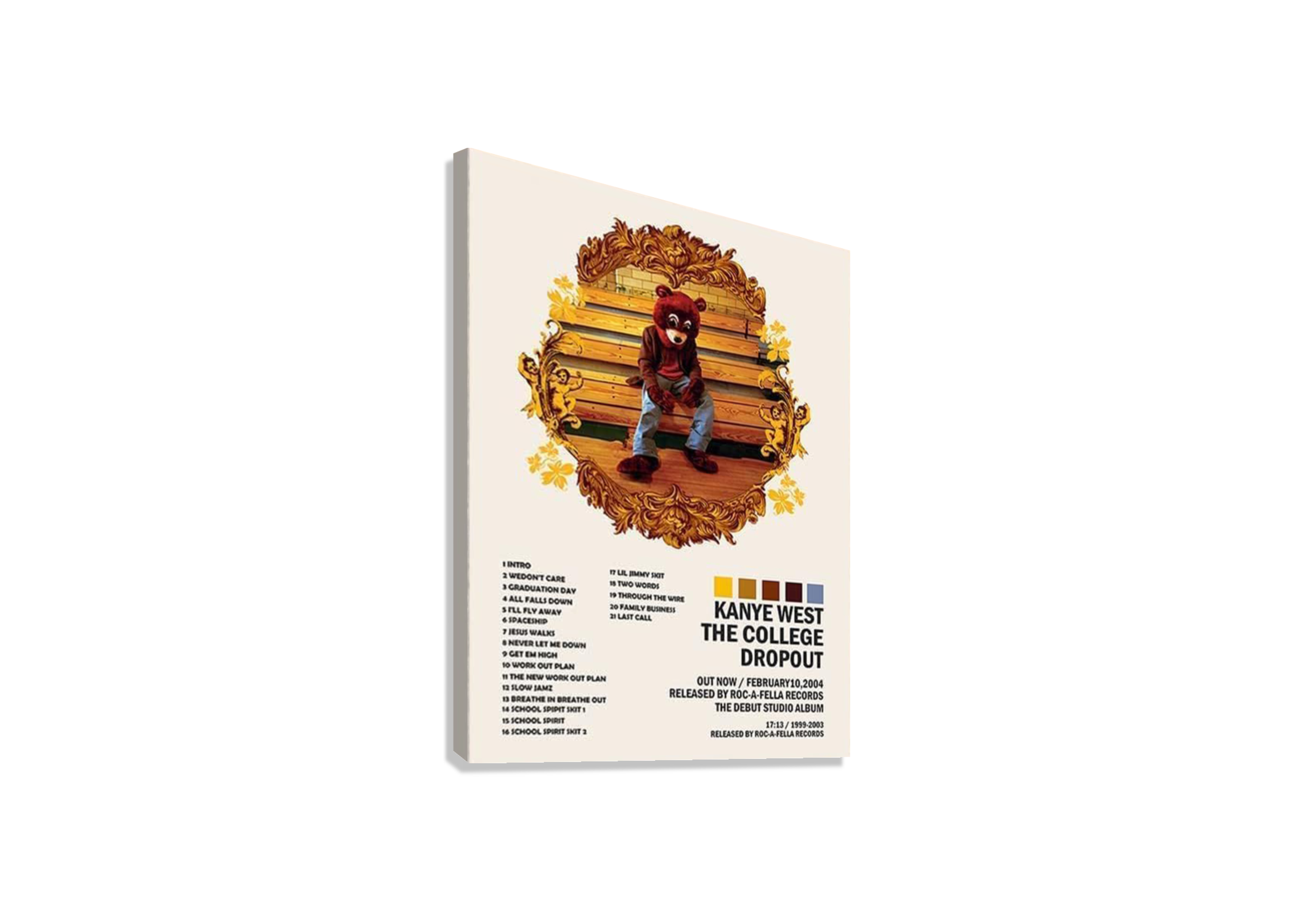 KANYE WEST " THE COLLEGE DROP OUT " CANVAS POSTER
