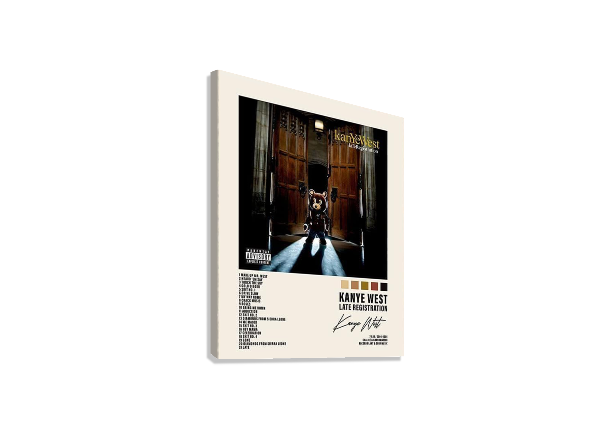 KANYE WEST " LATE REGISTRATION " CANVAS POSTER