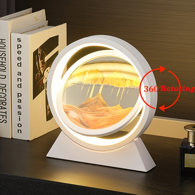 Tnessential Usb-powered 3D Quicksand Art Night Light with LED Light 3D Decor