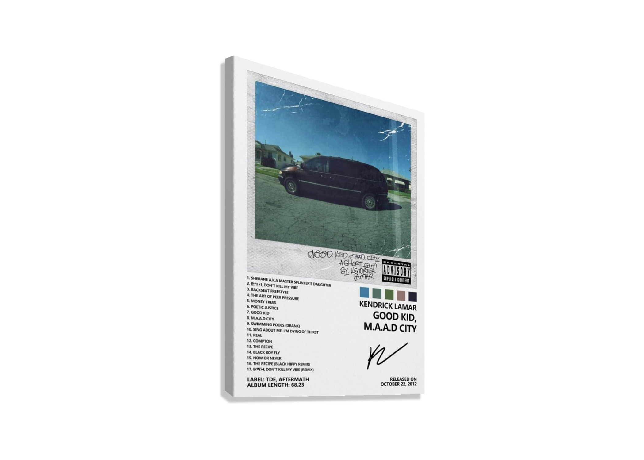KENDRICK "GOOD KID M.A.A.D CITY" CANVAS POSTER