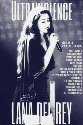 LANA DEL RAY CANVAS POSTER