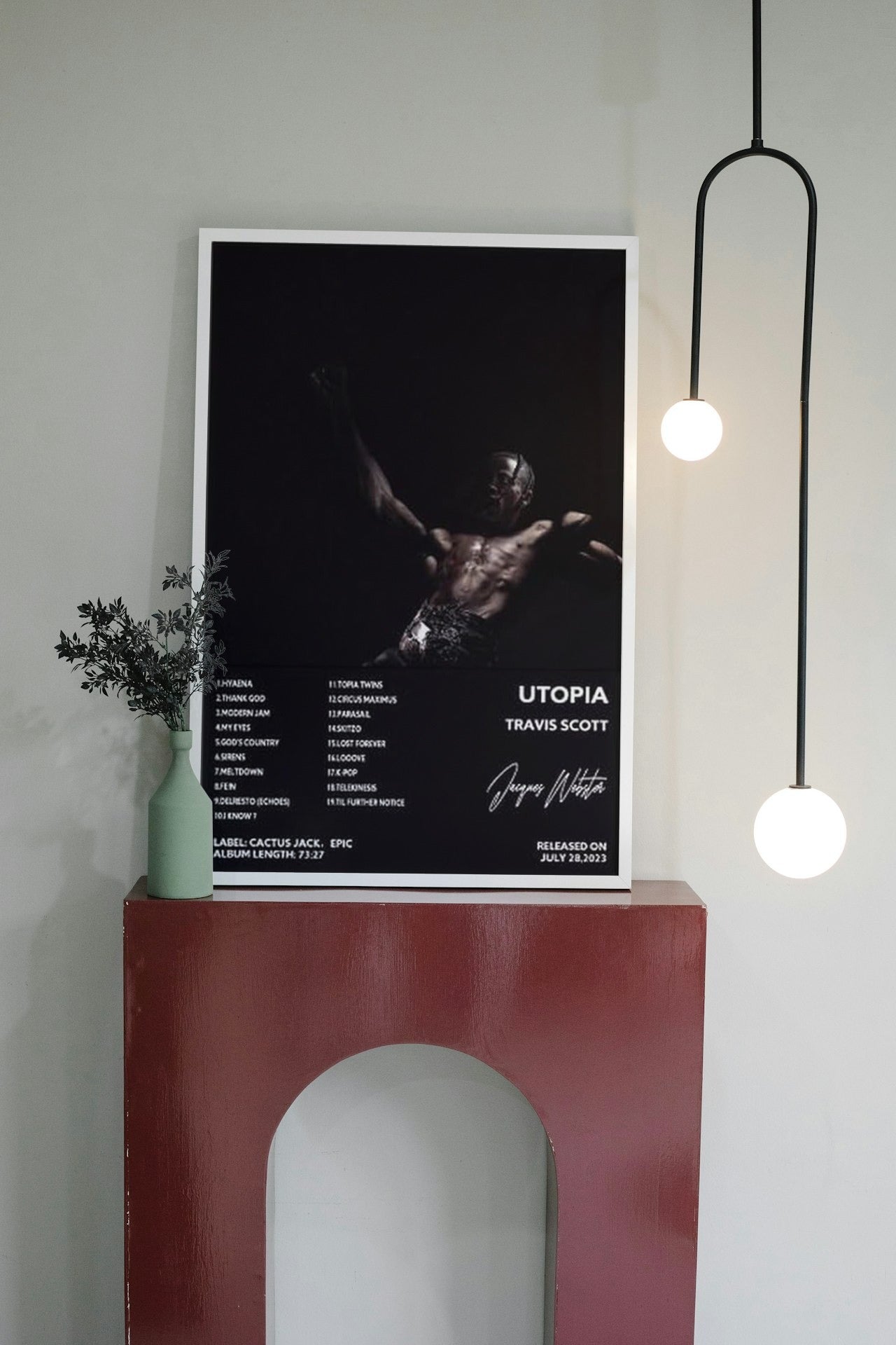 TRAVIS SCOTT UTOPIA BLACK VERSION CANVAS POSTER