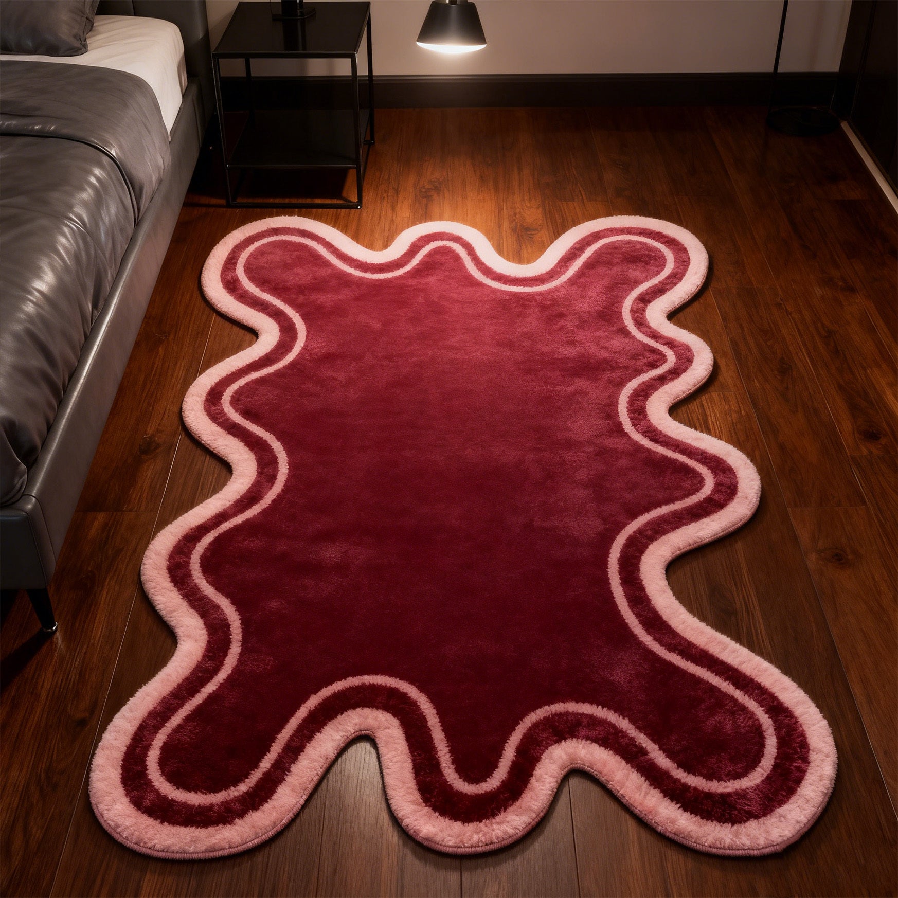 LIGHT PINK IRREGULAR RUG view 2