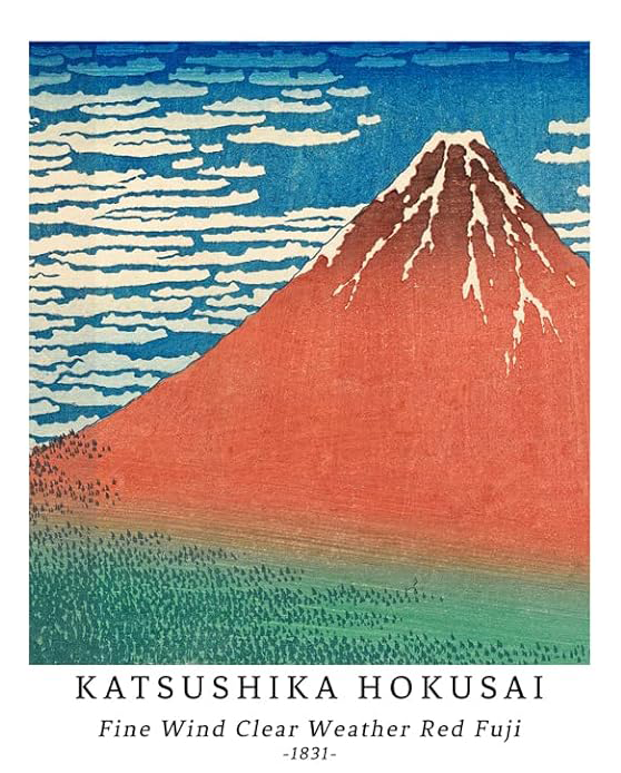ART PAINTING PRINT BY KATSUSHIKA HOKUSAI CANVAS POSTER