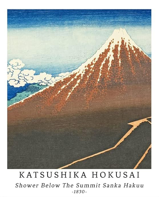 ART PAINTING PRINT BY KATSUSHIKA HOKUSAI CANVAS POSTER